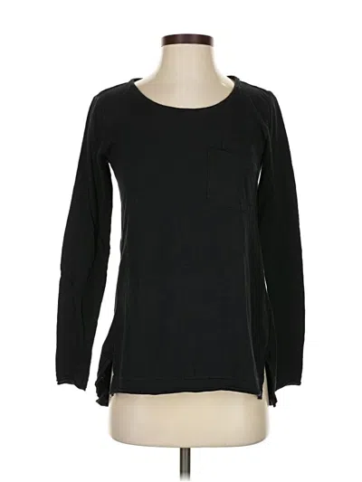 Pre-owned Anthropologie Long Sleeve T-shirt In Black