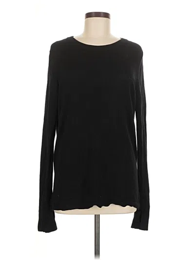 Pre-owned Anthropologie Long Sleeve T-shirt In Black