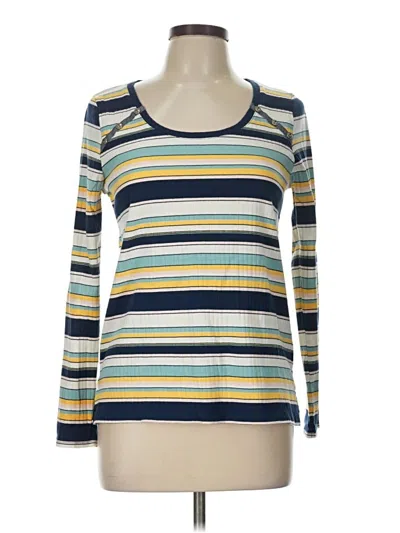 Pre-owned Anthropologie Long Sleeve T-shirt In Blue