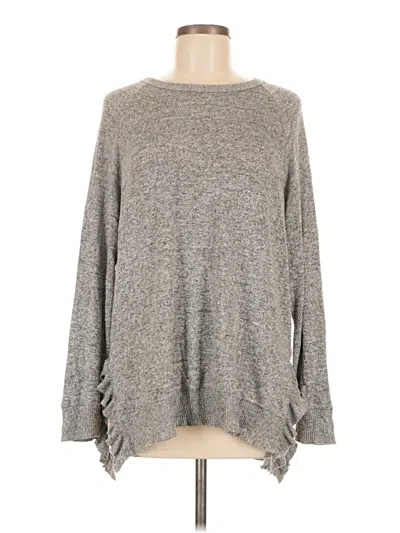 Pre-owned Anthropologie Long Sleeve T-shirt In Gray