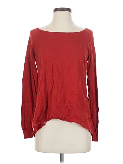 Pre-owned Anthropologie Long Sleeve T-shirt In Red