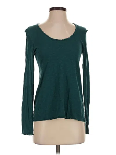 Pre-owned Anthropologie Long Sleeve T-shirt In Teal