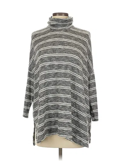 Pre-owned Anthropologie Long Sleeve Turtleneck In Gray