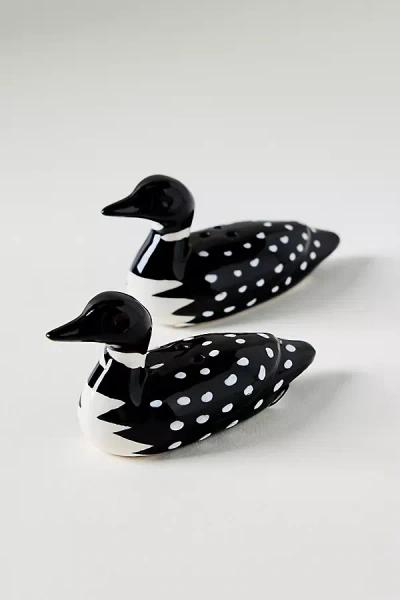 Anthropologie Loon Salt & Pepper Shakers In Black