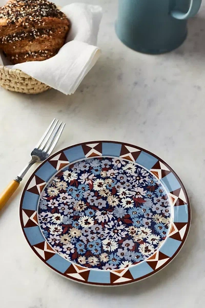 Anthropologie Loren Dessert Plate In Blue