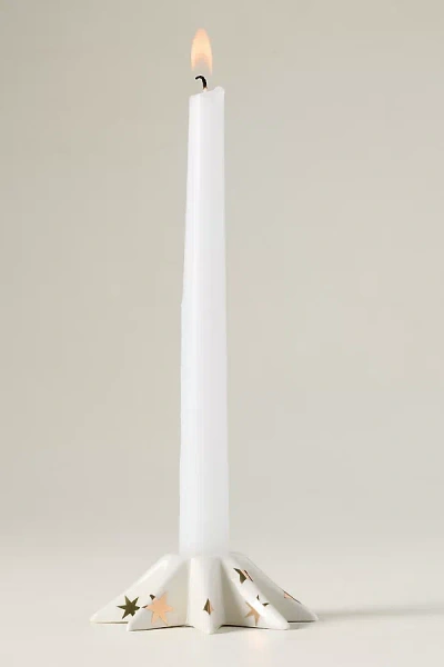 Anthropologie Lotta Icon Candle Holder In White