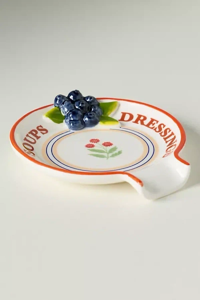 Anthropologie Lotta Stoneware Spoon Rest In Multi