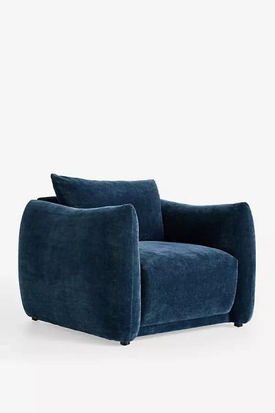 Anthropologie Lottie Pillow Chair In Blue