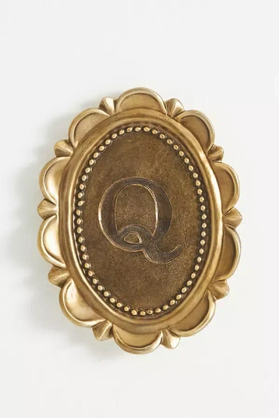 Anthropologie Louisa Wall Monogram In Gold