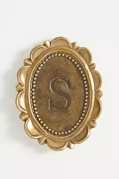 Anthropologie Louisa Wall Monogram In Gold
