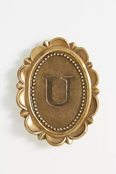 Anthropologie Louisa Wall Monogram In Gold