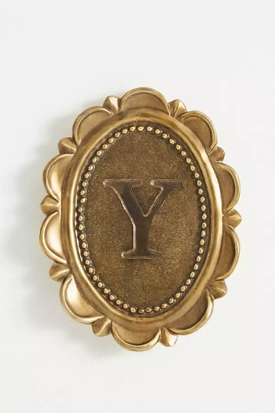 Anthropologie Louisa Wall Monogram In Gold