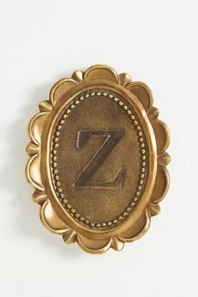 Anthropologie Louisa Wall Monogram In Gold