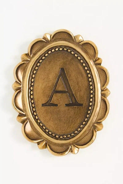 Anthropologie Louisa Wall Monogram In Gold