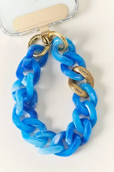 Anthropologie Louvini Paris Chunky Phone Chain In Blue