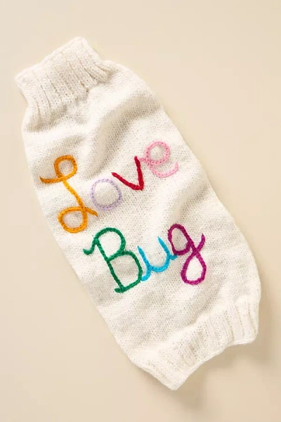 Anthropologie Love Bug Valentine's Day Pet Sweater In Beige