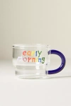 Anthropologie Love Notes Glass Espresso Cup In Multi