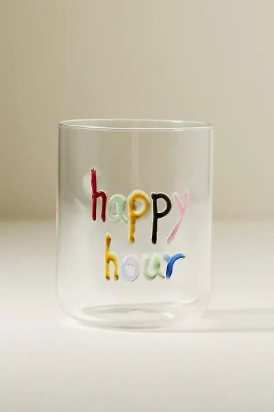 Anthropologie Love Notes Juice Glass In Transparent