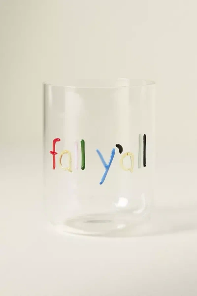 Anthropologie Love Notes Juice Glass In Transparent