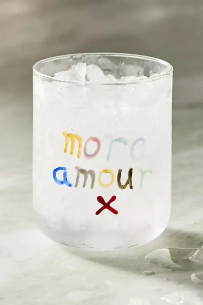 Anthropologie Love Notes Juice Glass In Transparent