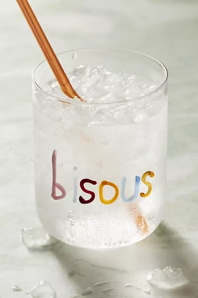 Anthropologie Love Notes Juice Glass In Transparent