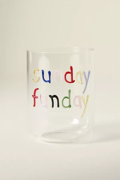 Anthropologie Love Notes Juice Glass In Transparent