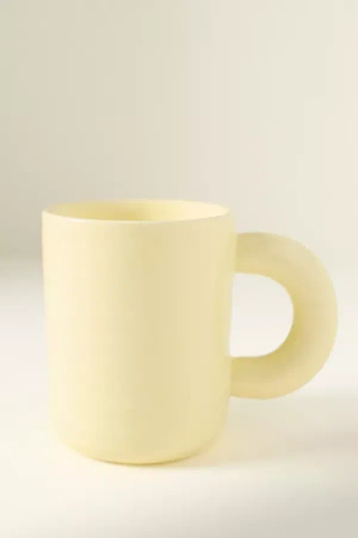 Anthropologie Luanne Stoneware Mug In Yellow