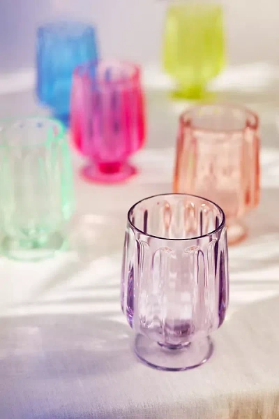 Anthropologie Lucia Acrylic Goblet Wine Glasses, Set Of 6 In Multi