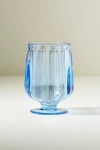 Anthropologie Set Of 4 Lucia Goblet Wine Glasses In Blue