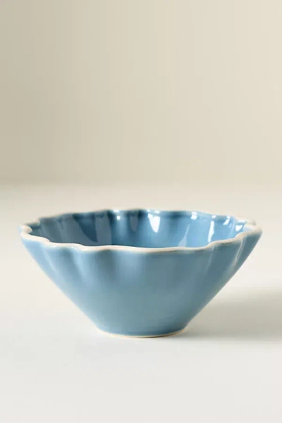 Anthropologie Lucie Portuguese Stoneware Bowl, Set Of 4 In Blue