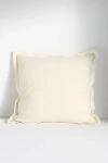 Anthropologie Lucy Linen Embroidered Pillow In Neutral