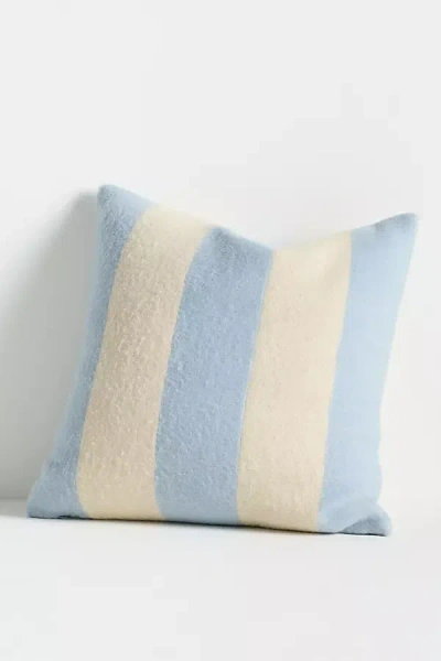 Anthropologie Lumi Wool Floral Pillow In Blue