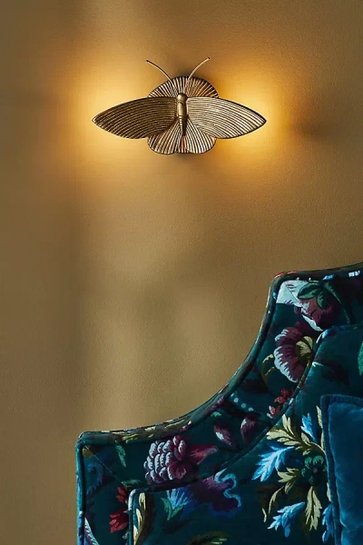 Anthropologie Luna Moth Sconce In Multi