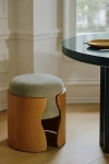 Anthropologie Lusso Velvet Stool In Brown