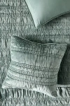 Anthropologie Lustered Velvet Alastair Euro Sham In Gray
