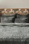 Anthropologie Lustered Velvet Alastair Quilt