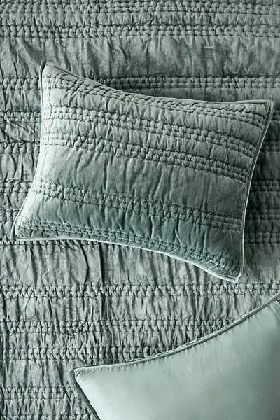 Anthropologie Lustered Velvet Alastair Shams, Set Of 2 In Gray