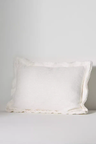 Anthropologie Luxe Linen Blend Cushion In Neutral