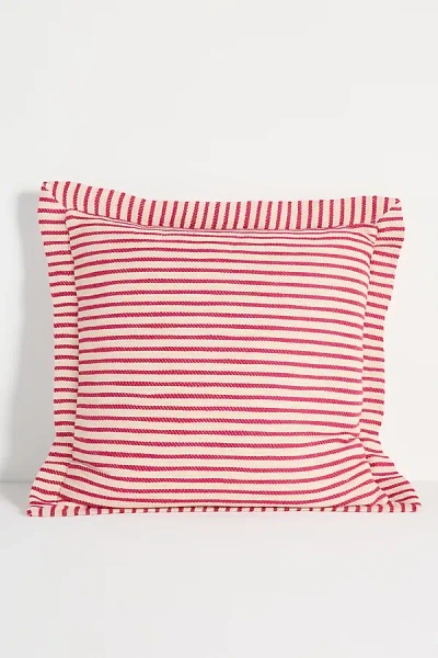 Anthropologie Luxe Linen Blend Pillow In Pink
