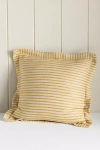 Anthropologie Luxe Linen Blend Pillow In Gold