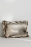 Anthropologie Luxe Linen Blend Pillow In Black