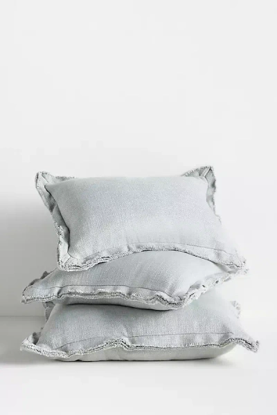 Anthropologie Luxe Linen Blend Pillow In Gray