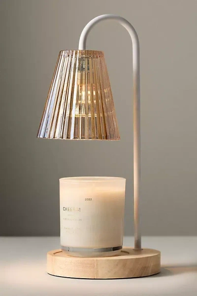 Anthropologie Luzè Honey Glow Candle Warmer Lamp In White