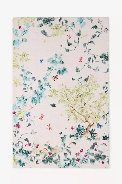 Anthropologie Lya Tufted Butterfly Garden Rug In Multi