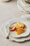Anthropologie Lyla Stoneware Side Plates, Set Of 4 In White