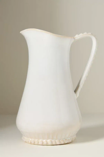 Anthropologie Lyon Portuguese Stoneware Jug In White