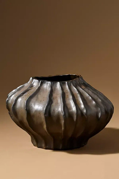 Anthropologie Lyra Vase In Brown