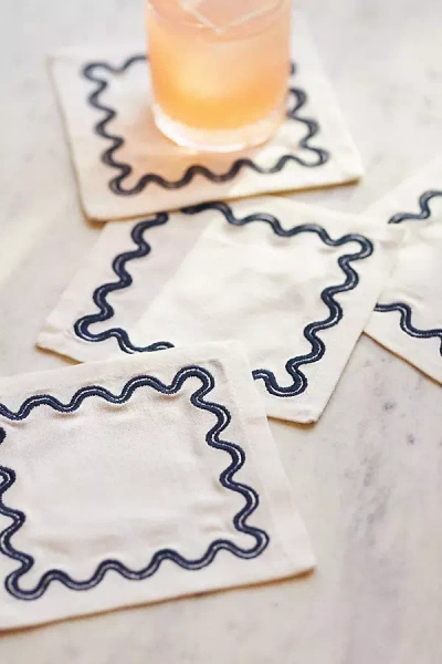 Anthropologie Madeline Cocktail Napkins, Set Of 4
