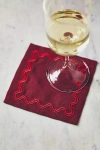 Anthropologie Madeline Cocktail Napkins, Set Of 4 In Burgundy