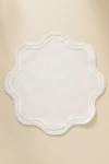 Anthropologie Madeline Cotton Round Placemat In White